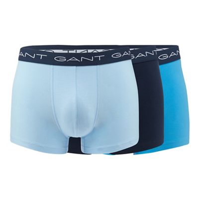 Pack of three blue hipster trunks